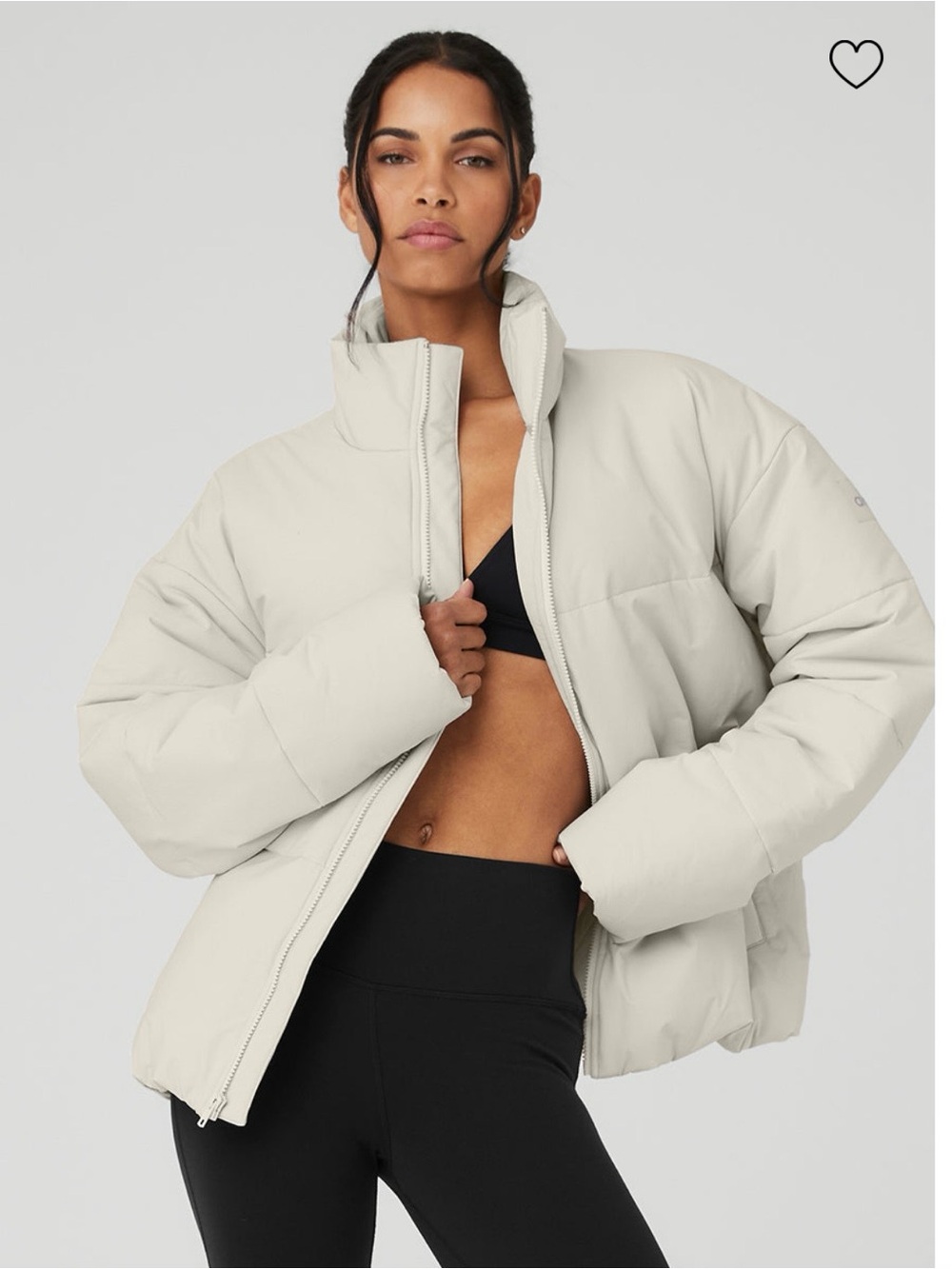 ALO Yoga Oversized Puffer Jacket in Bone Color